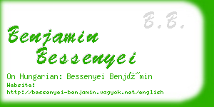 benjamin bessenyei business card